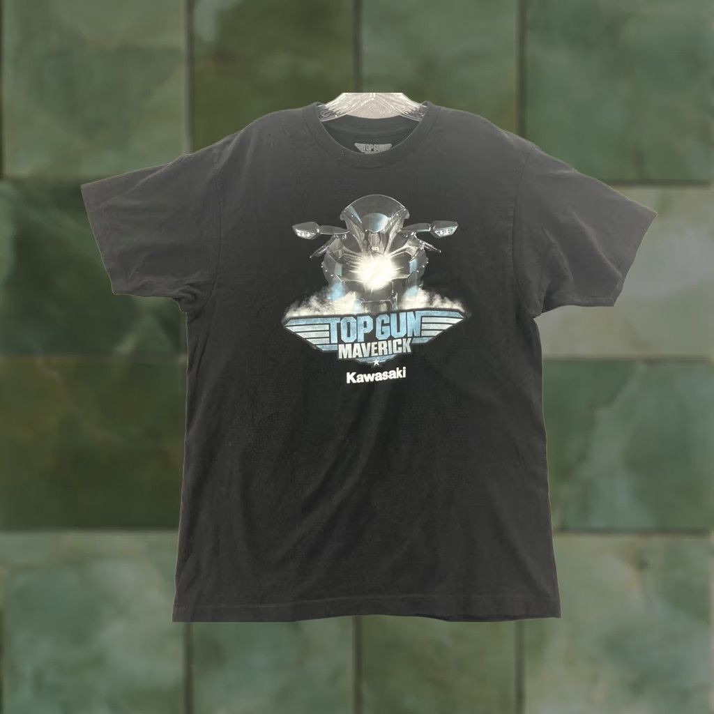 Vintage Kawasaki Top Gun Maverick T-Shirt Mens Large Size US L / EU 52-54 / 3 - 1 Thumbnail
