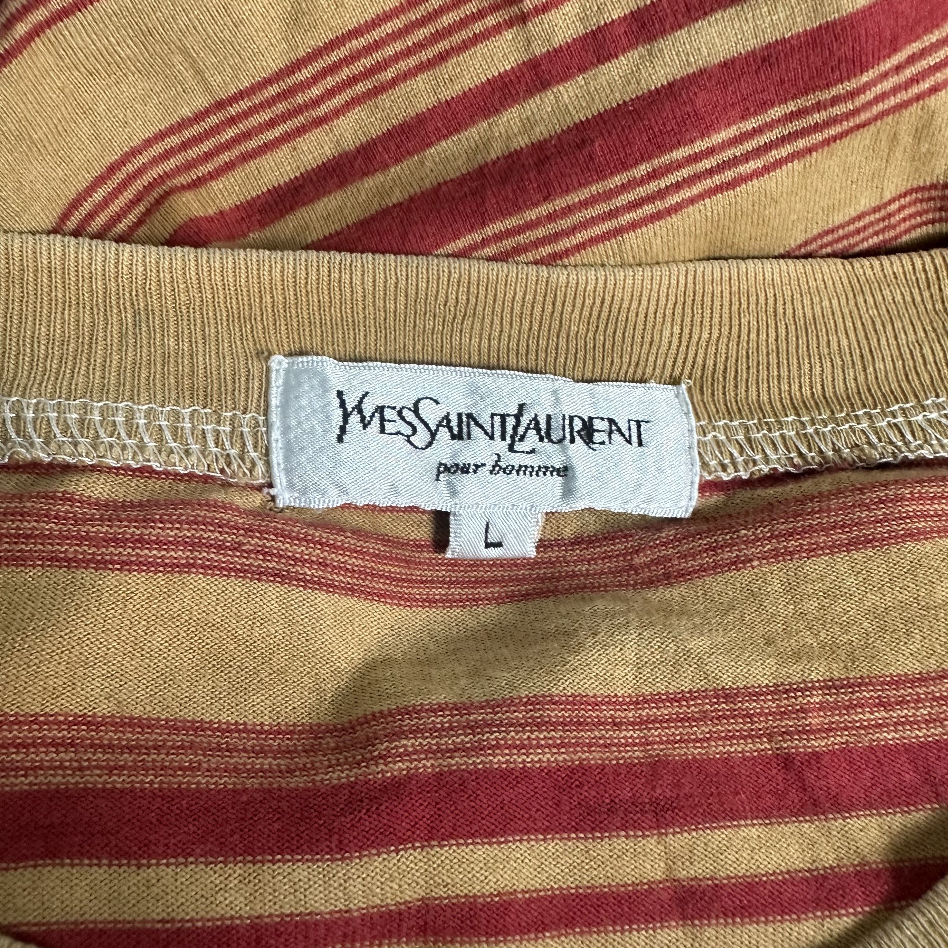 Yves Saint Laurent 🔥RARE🔥Vintage YSL YvesSaintLaurent Striped T-shirt Size US L / EU 52-54 / 3 - 5 Thumbnail