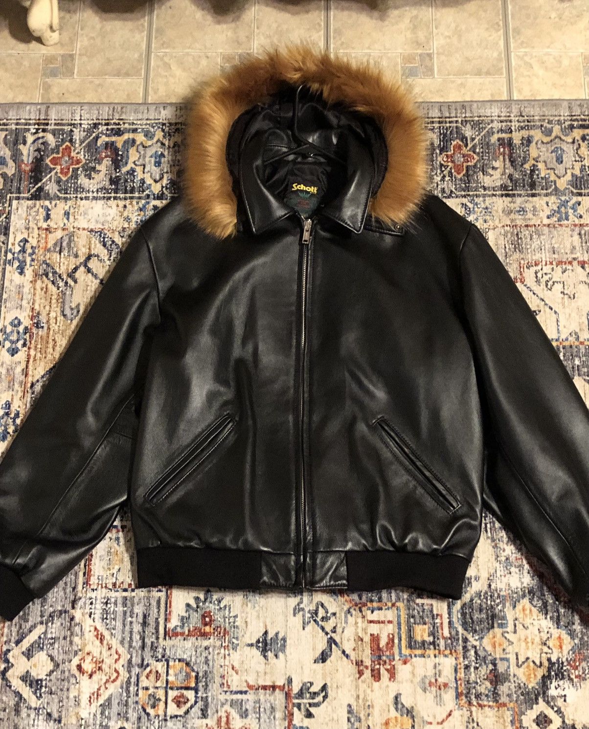 Supreme Supreme Schott Hooded Leather Bomber Jacket | Grailed