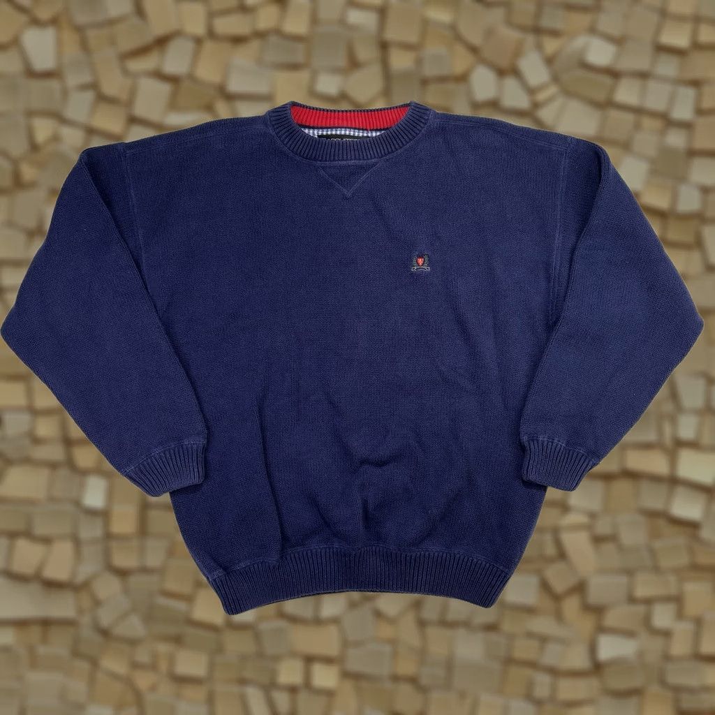 Architect VINTAGE Architect Navy Mens Golf Sweater XL Crew Neck Embroidered Logo Cotton Knit Pullover Classic Crest Size US XL / EU 56 / 4 - 1 Thumbnail