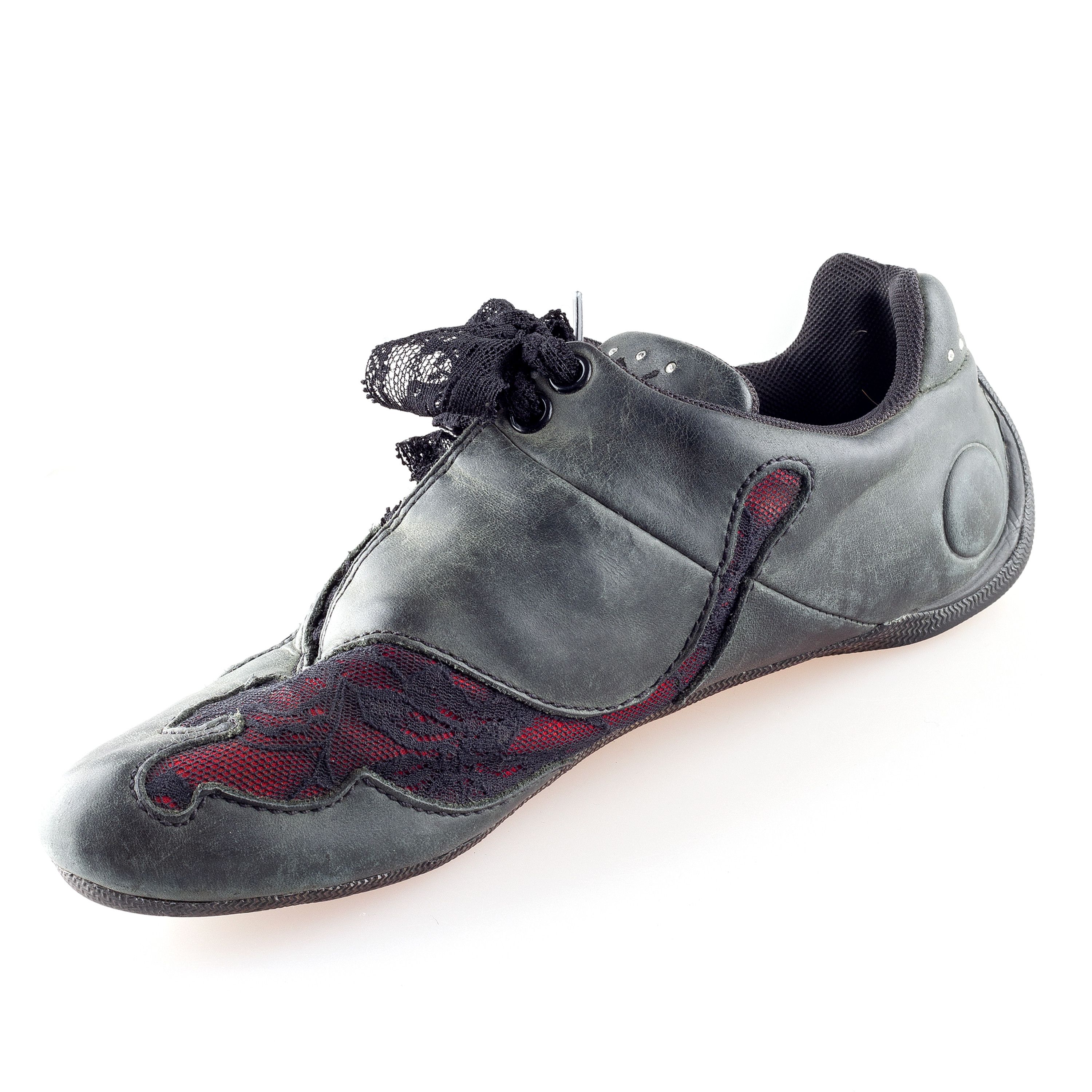 Puma × Vintage Vintage Puma Lace Gray/Red Sneakers (37 EU) Size US 6 / IT 36 - 5 Thumbnail