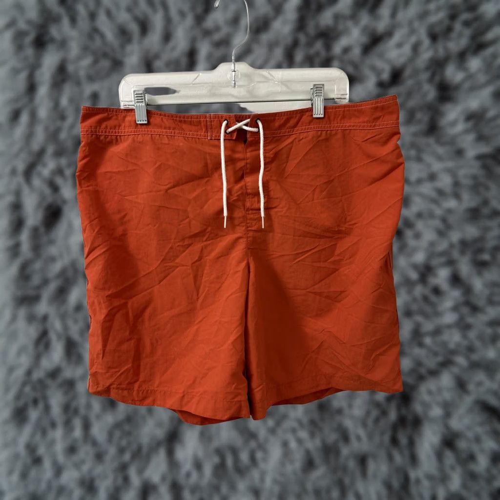Vintage VINTAGE ll bean Shorts Mens 38 Orange Nylon Swim Trunks Pockets Drawstring Adjustable Waist Regular Inseam 7.5 in Athletic Outdoor 90s Mens Size US 38 / EU 54 - 1 Thumbnail