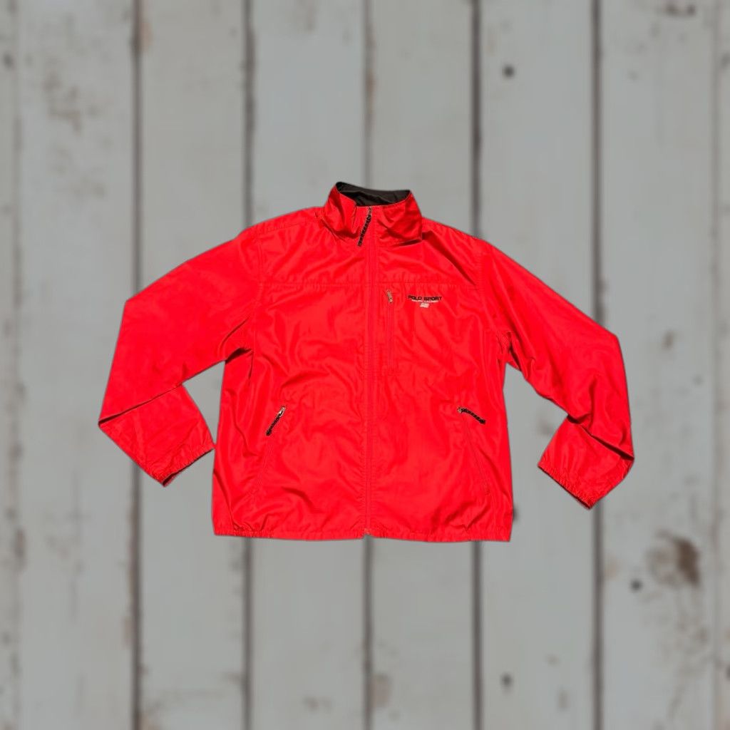Vintage VINTAGE POLO SPORT Jacket Full Zip USA Flag Red M Men Bomber Streetwear 90s Size US M / EU 48-50 / 2 - 1 Thumbnail