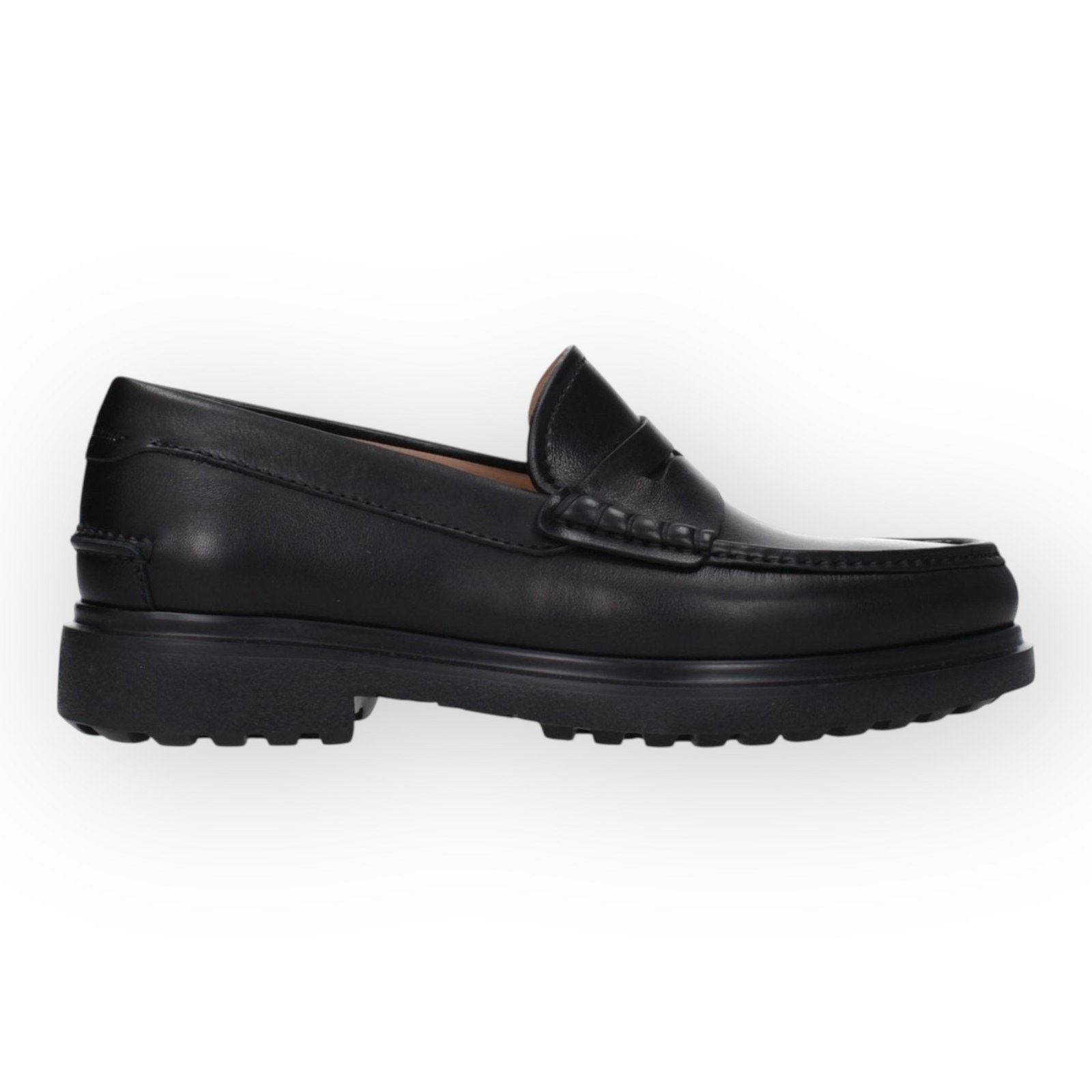 Ferragamo Men's Leather Penny Loafers in black UK11