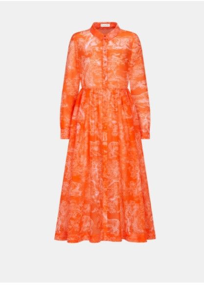 o1w1db10924 Mid-Length Dress in Orange