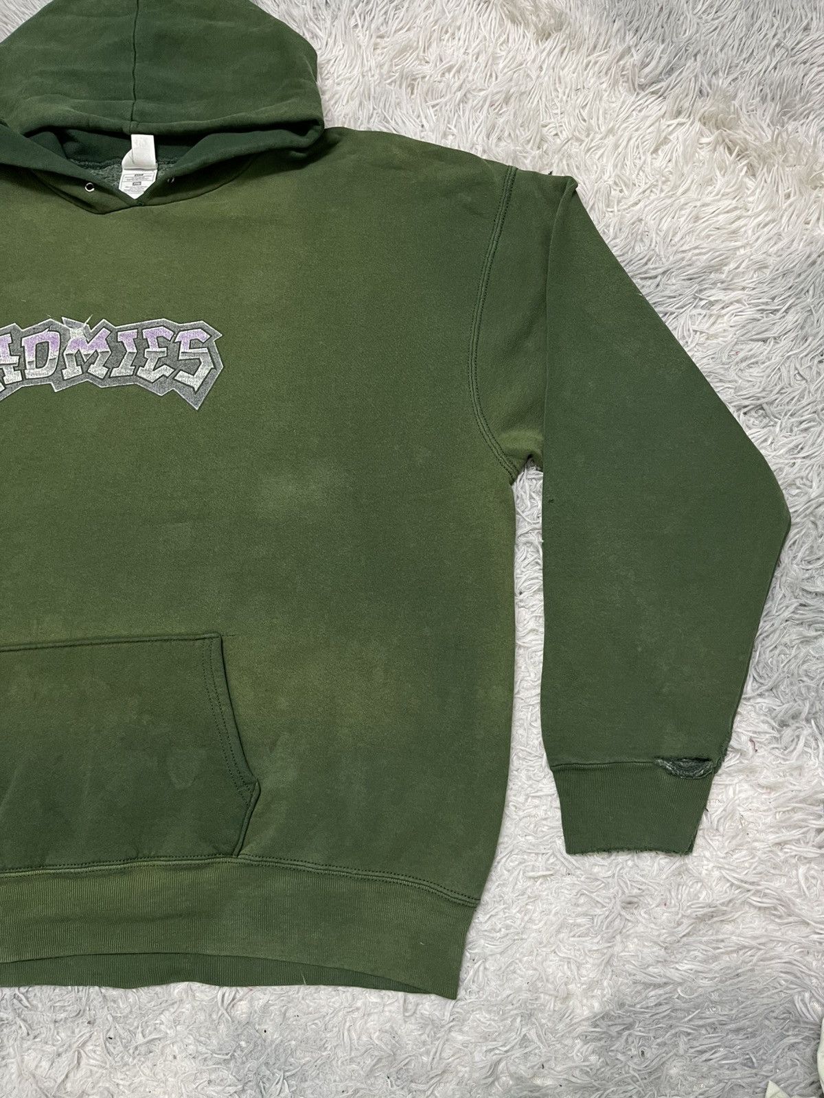 Fruit Of The Loom × Rap Tees RARE 90s HOMIES HIP HOP DANCE HOODIE XXL DISTRESSED Size US XXL / EU 58 / 5 - 4 Thumbnail