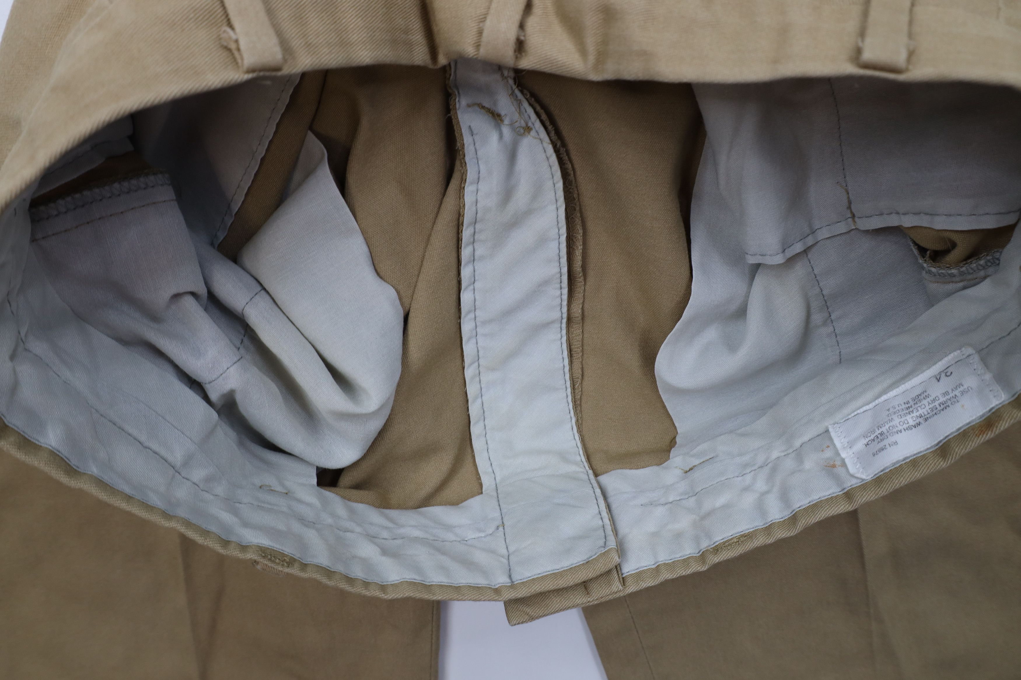 Vintage Vintage 70s Streetwear Bootcut Pleated Chino Pants Khaki USA Size US 32 / EU 48 - 7 Thumbnail