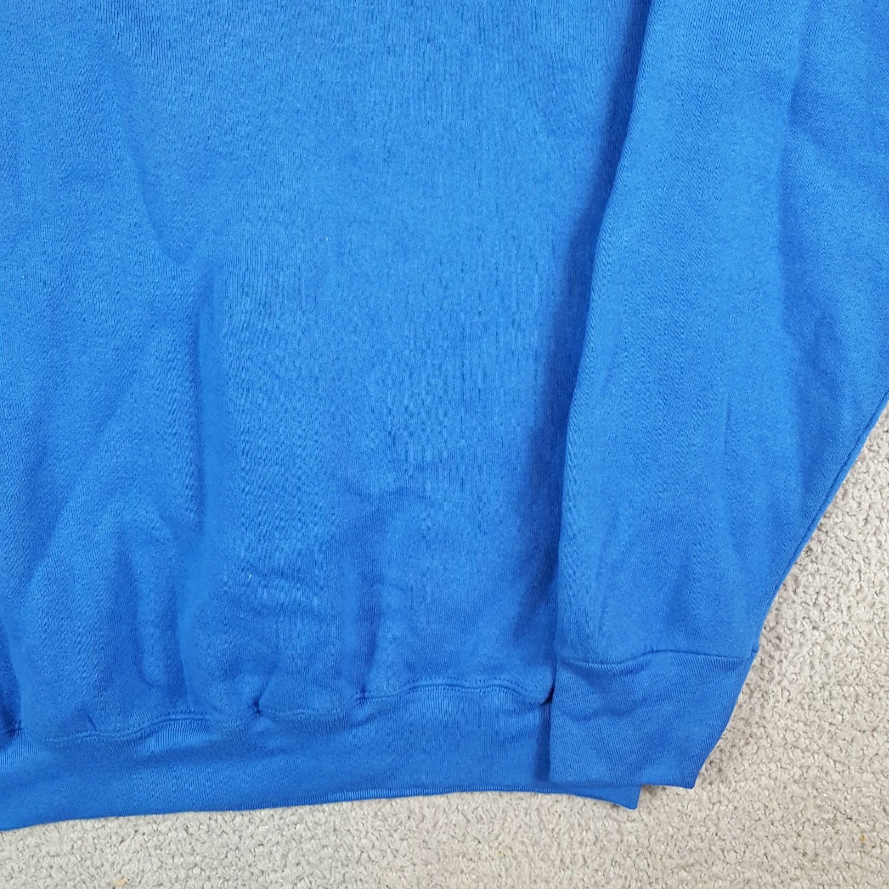 Fruit Of The Loom VINTAGE Royal Blue Pullover Skater Crewneck Size XL Fleece Sweatshirt Size US XL / EU 56 / 4 - 3 Thumbnail