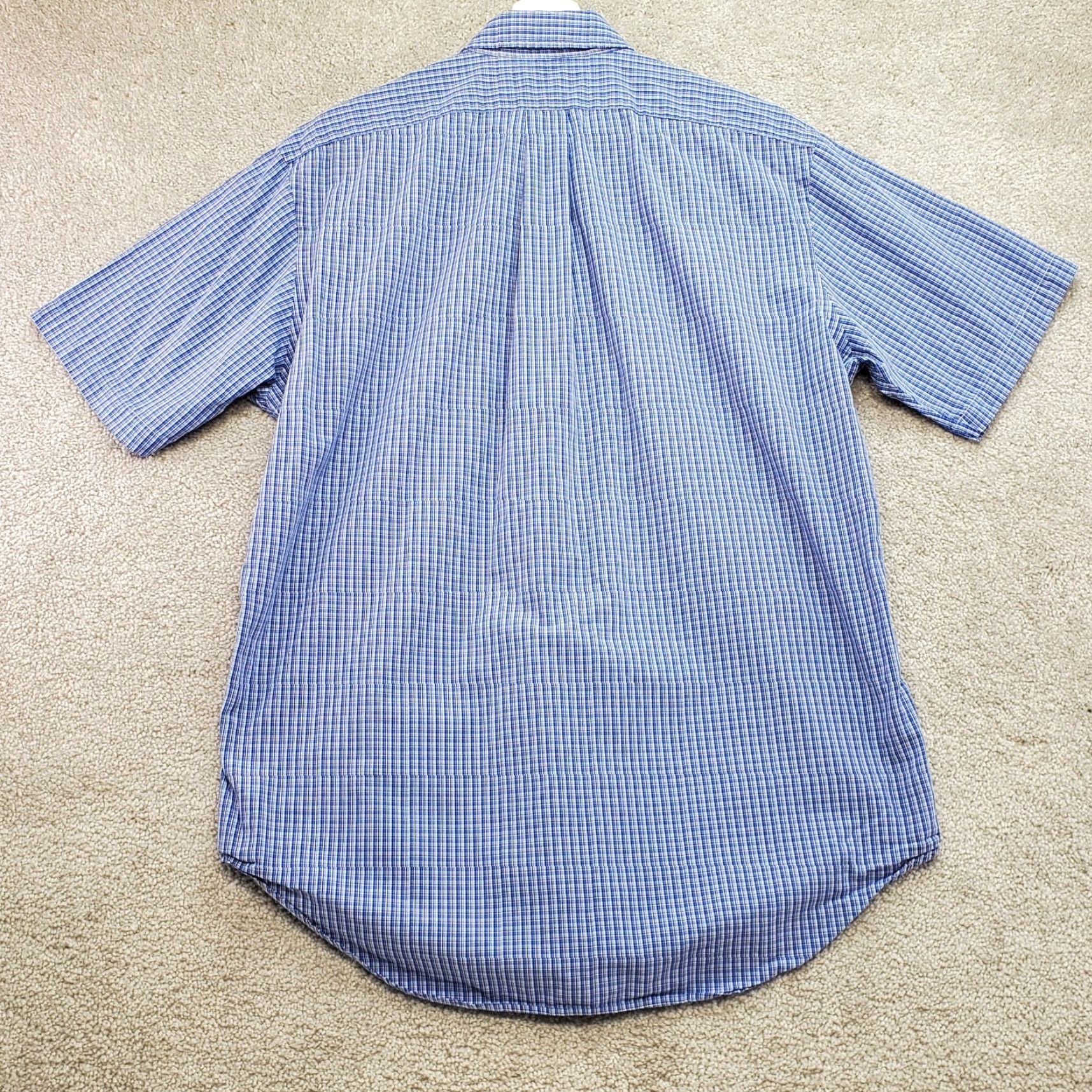 Ralph Lauren Ralph Lauren Dress Shirt Men's 15.5 Blue White Plaid 100% Cotton Formal Shirt Size 42R - 6 Thumbnail