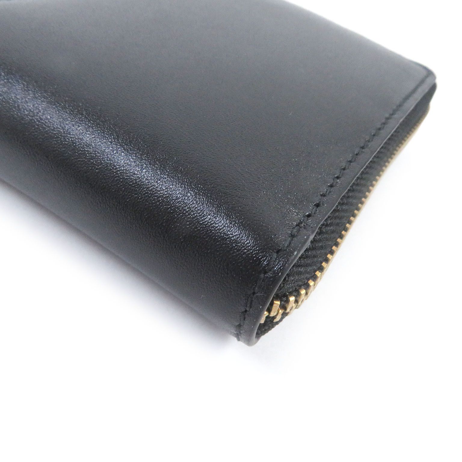 Comme des Garcons Wallet Plain Round Zipper Leather Compact Black Size ONE SIZE - 9 Thumbnail