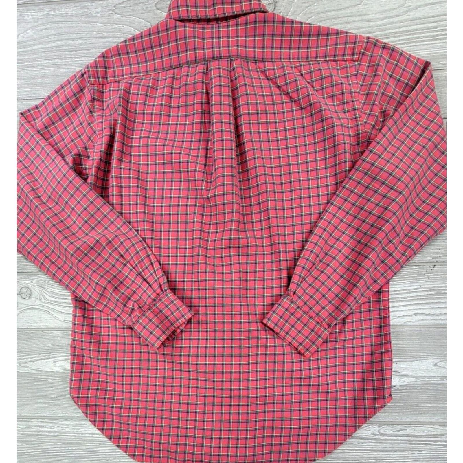 Polo Ralph Lauren Polo Ralph Lauren Colorful Red Plaid Brushed Cotton Button Up Shirt Mens M Size US M / EU 48-50 / 2 - 6 Thumbnail
