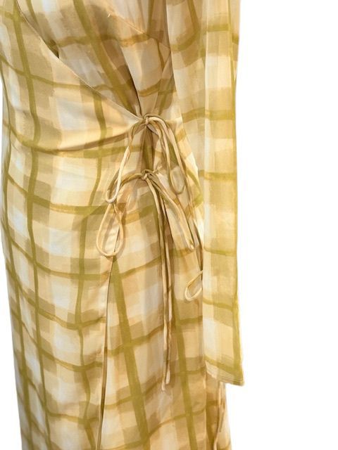Asos Chiffon Wrap Collar Midi Dress With Tie Detail Size XS / US 0-2 / IT 36-38 - 5 Thumbnail