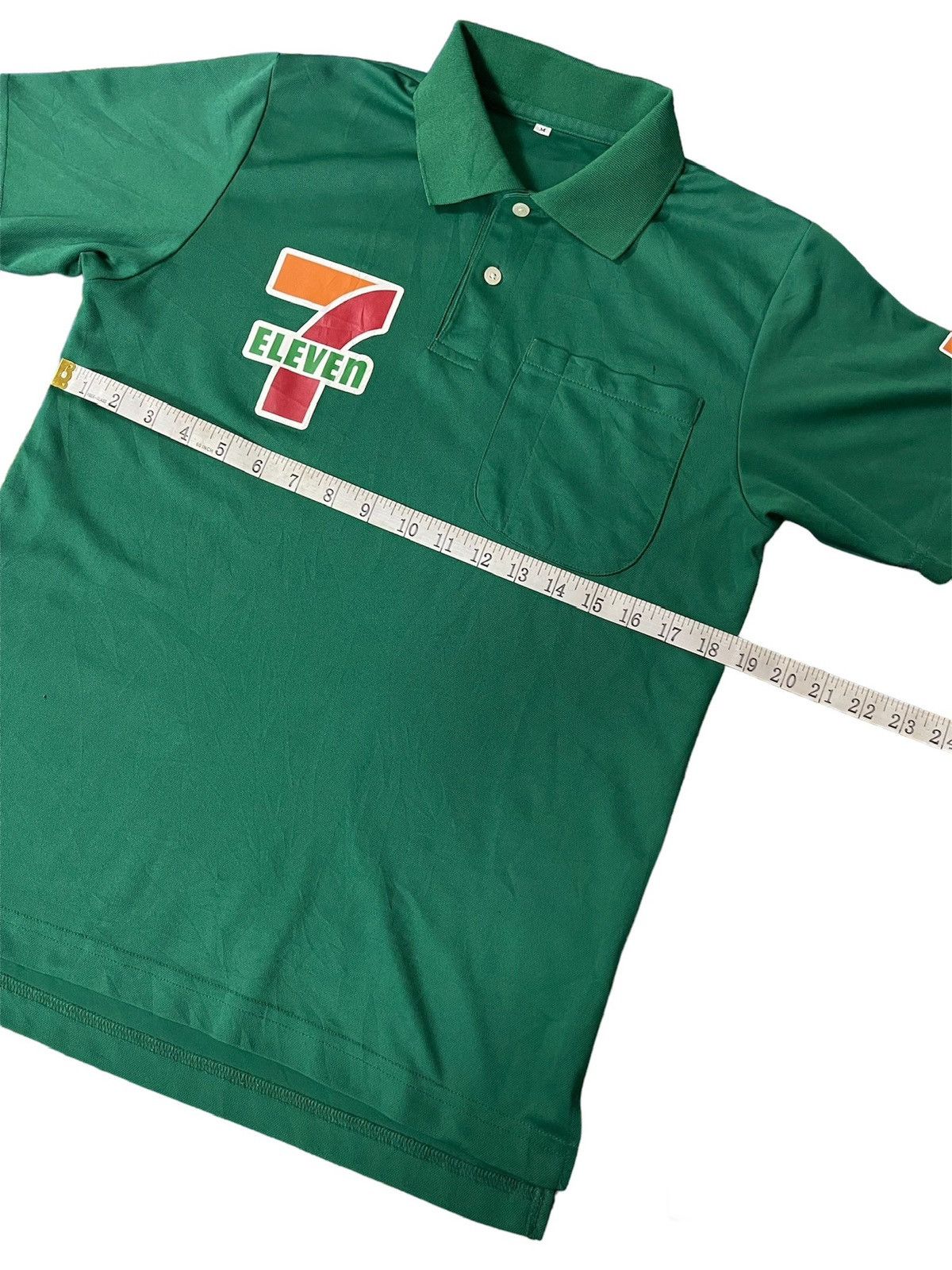 Japanese Brand × Vintage Japanese 7 Eleven Uniform Half Button Shirt Size US S / EU 44-46 / 1 - 8 Thumbnail