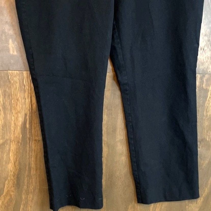 Vintage Chicos Womens Pants Black High Rise Chino Stretch 1.5 Short (Medium) PM Petite Regular 32 Inseam 23.5 in Size 32" / US 10 / IT 46 - 3 Thumbnail