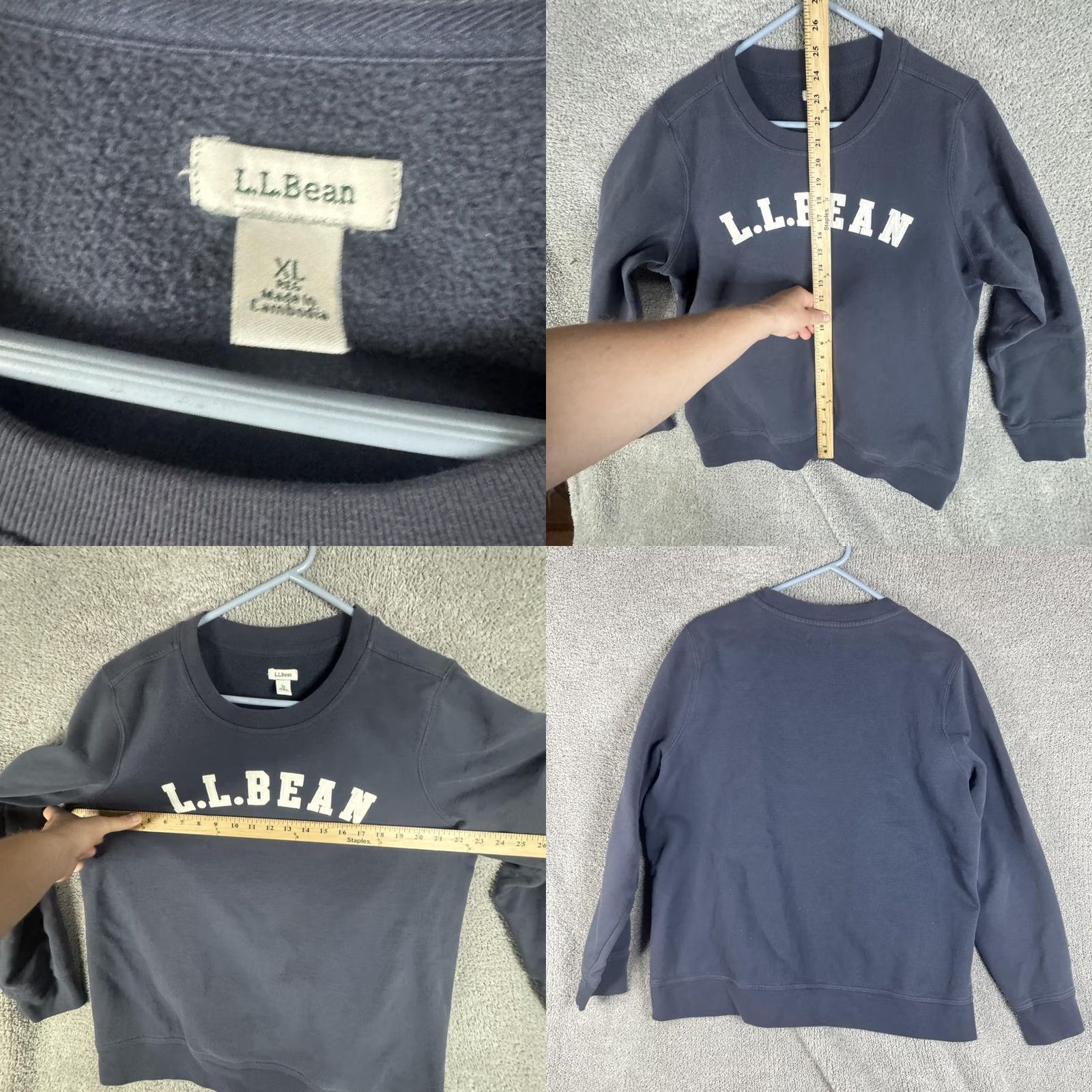 Vintage L.L.Bean Sweatshirt Womens XL Navy Blue Fleece Pullover Logo Crewneck Short Description: None - ignore Size XL / US 12-14 / IT 48-50 - 8 Thumbnail
