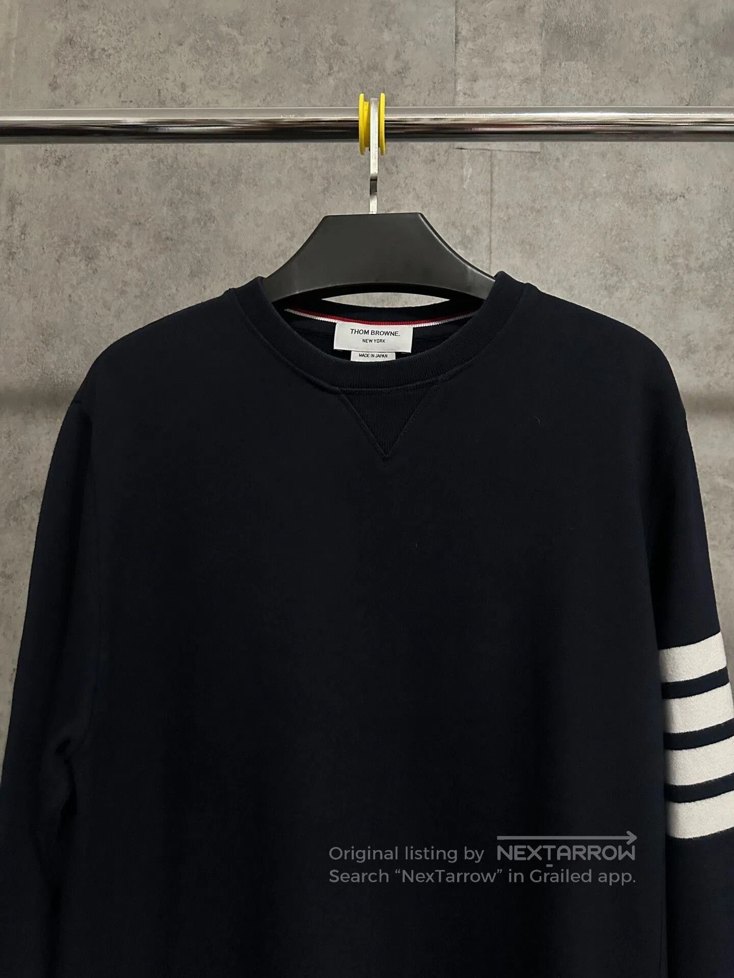 Thom Browne thom browne classic navy crewneck sweatshirt. Size US XL / EU 56 / 4 - 2 Thumbnail