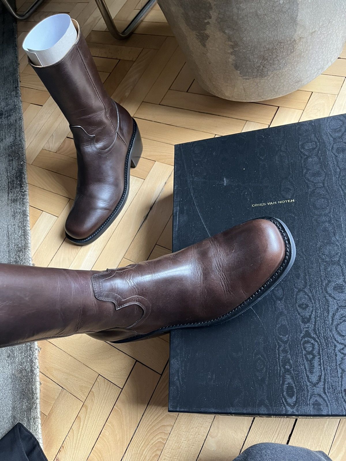 Dries Van Noten Dries van Noten Calf High Boots Size US 12 / EU 45 - 9 Thumbnail