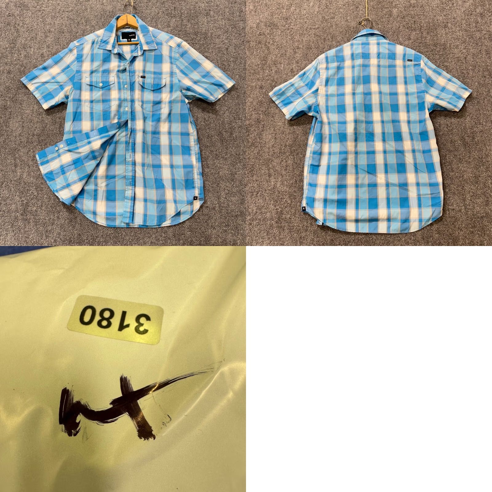 Hurley Hurley Dress Shirt Men Medium Plaid Button Up Casual Distressed Blue/White Size US M / EU 48-50 / 2 - 9 Thumbnail