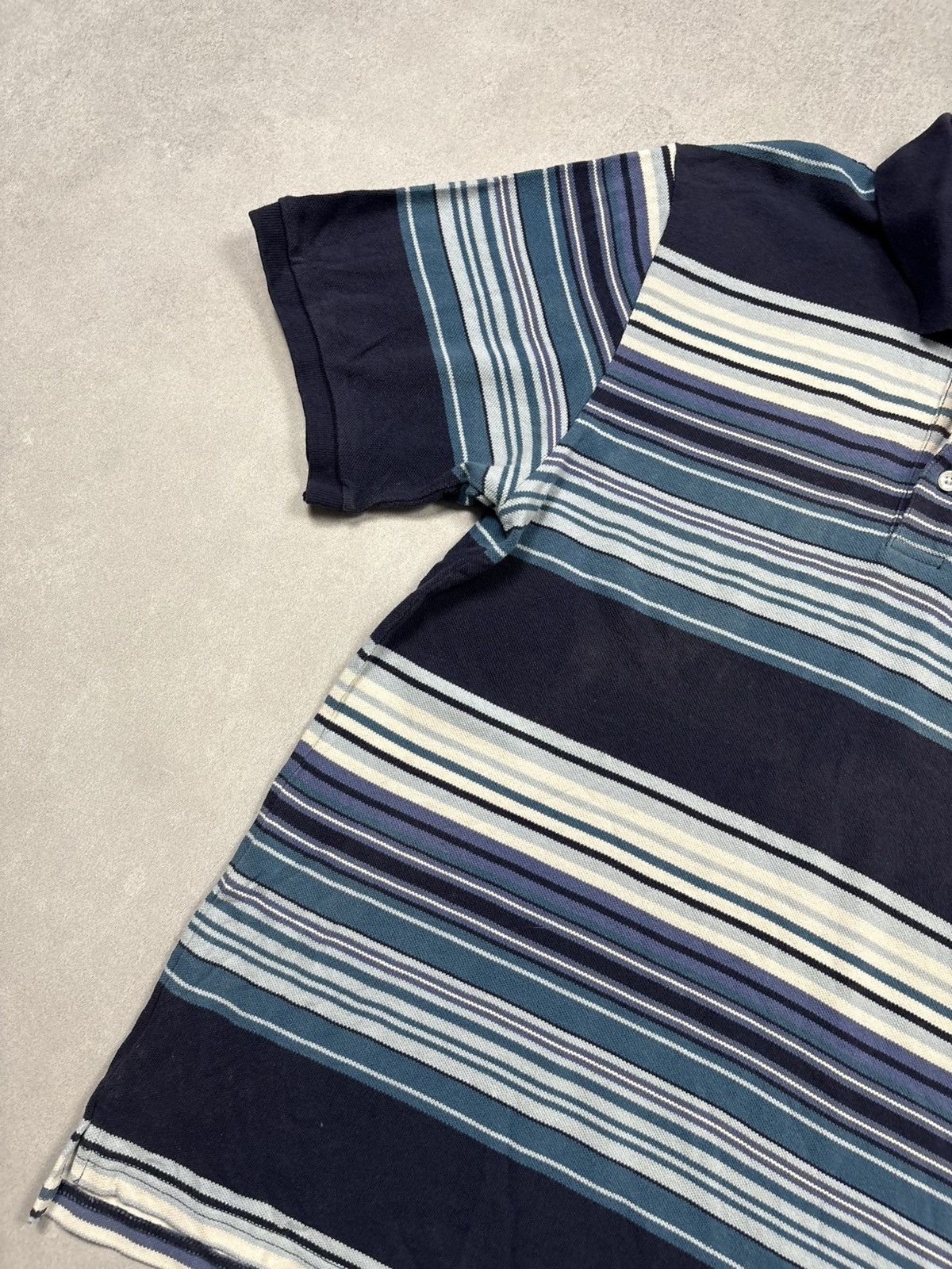 Yves Saint Laurent Vintage Yves Saint Laurent Pour Homme YSL Striped Polo Shirt Size US XL / EU 56 / 4 - 3 Thumbnail