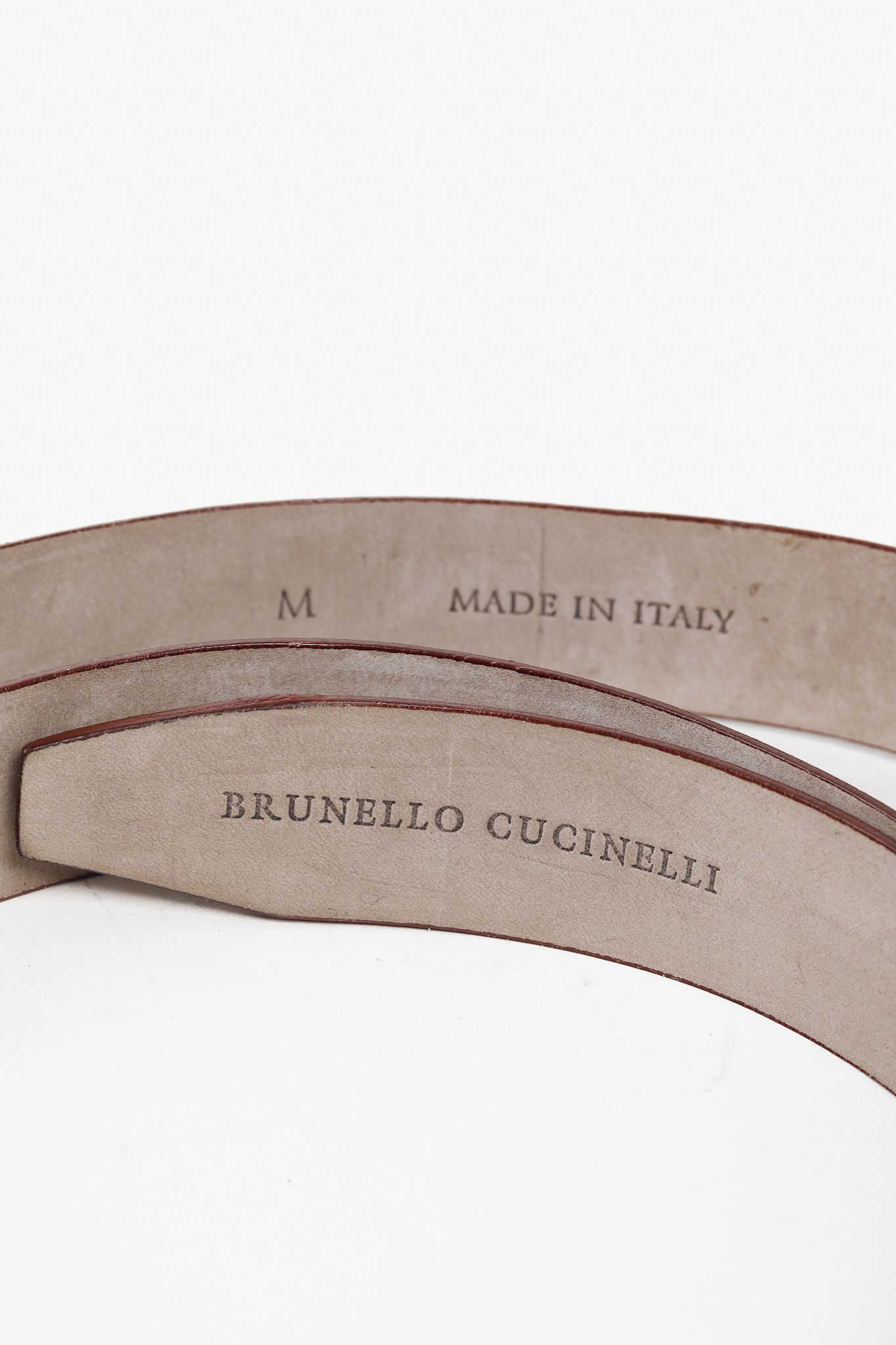 Brunello Cucinelli Brunello Cucinelli Brown Leather Piped Belt Size ONE SIZE - 5 Thumbnail