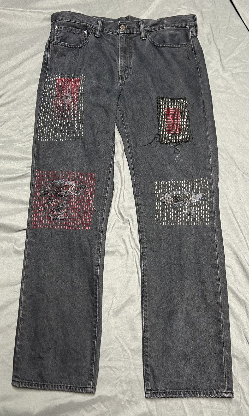 Levi's Levi’s 514s Sashiko Mended and Embellished 1/1 Size US 35 - 2 Thumbnail