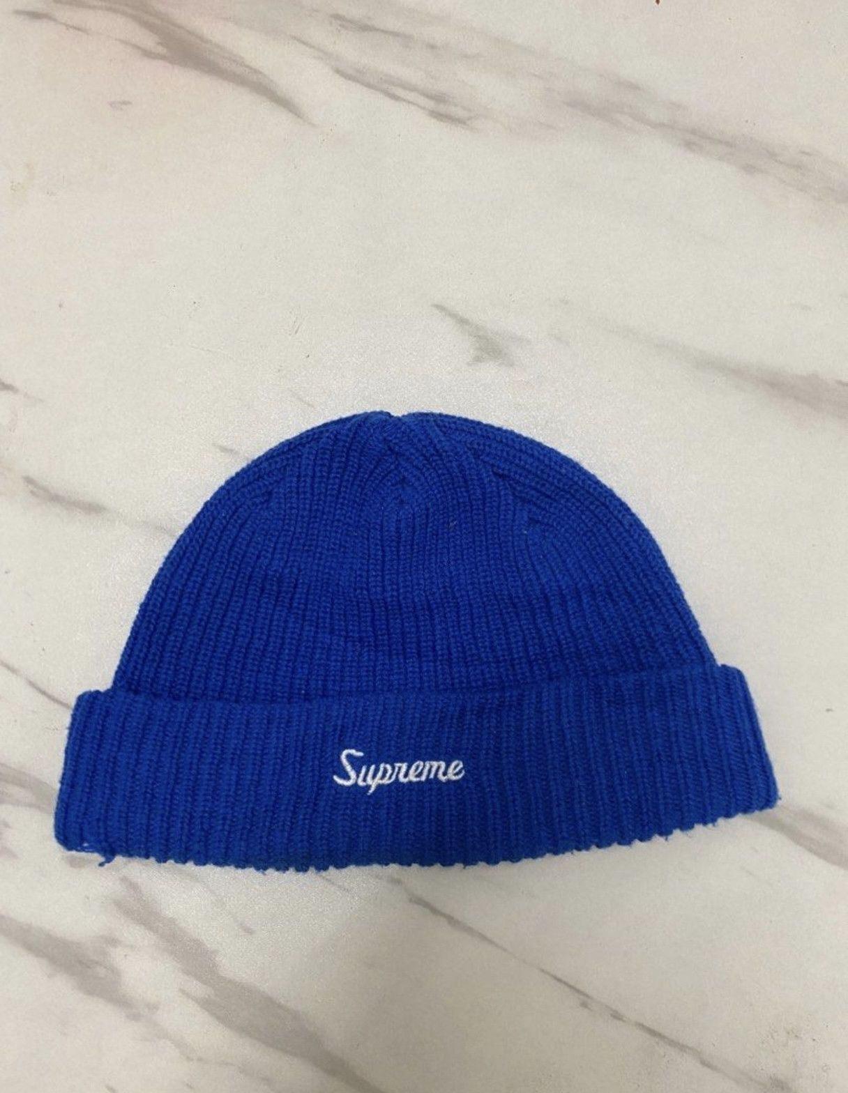 Supreme Supreme FW23 Loose Gauge Beanie Dark BLUE Size ONE SIZE - 1 Thumbnail