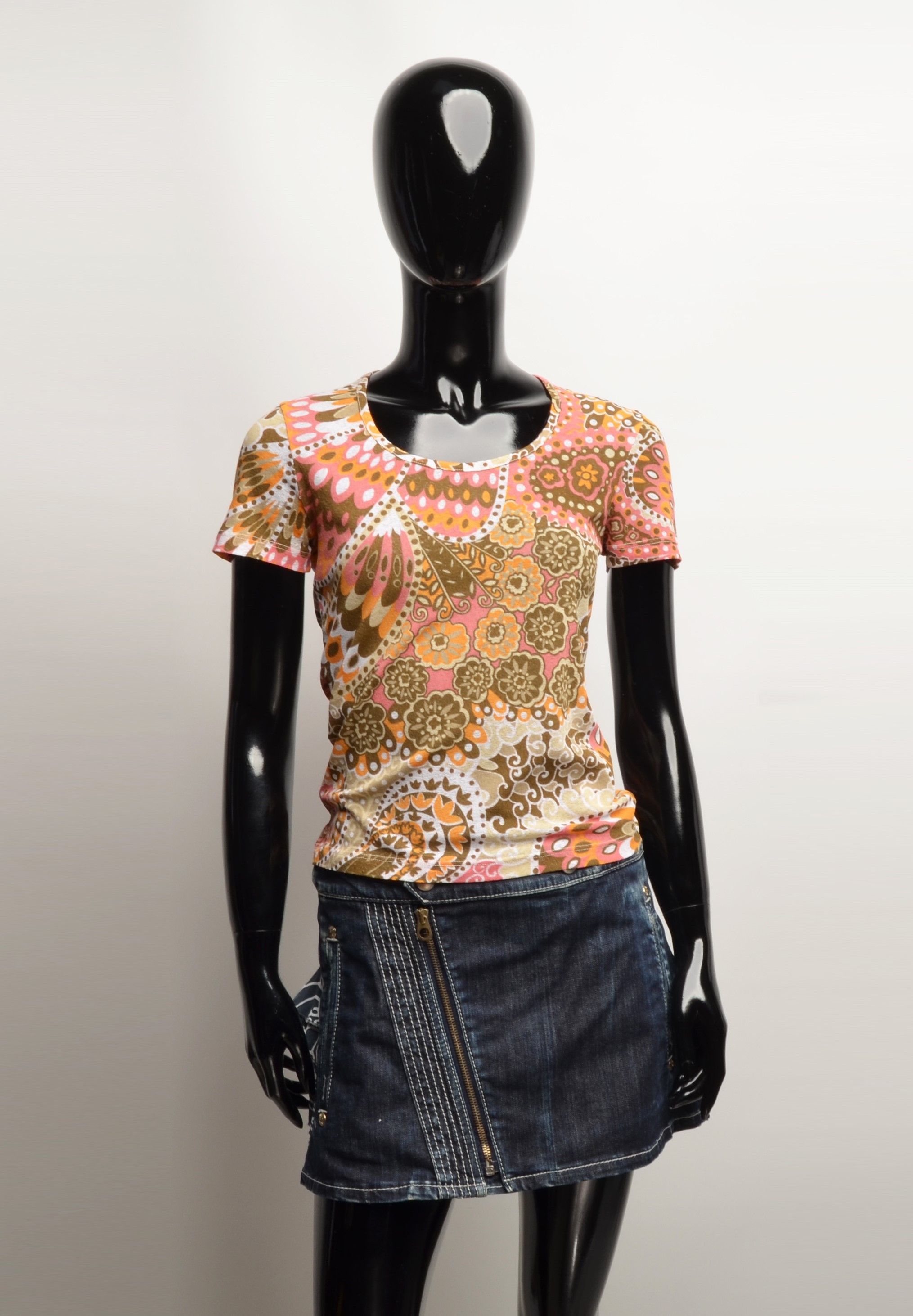 Other Vintage Gin Tonic Y2K Mesh Floral Paisley T-shirt Top Size S / US 4 / IT 40 - 1 Thumbnail