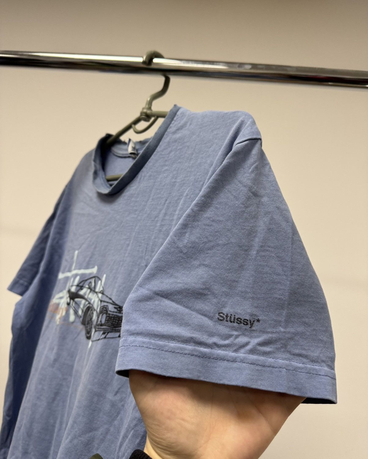 Stussy × Vintage Vintage T Shirt Stussy Big Logo Car 90S Made in Australia Size US L / EU 52-54 / 3 - 4 Thumbnail