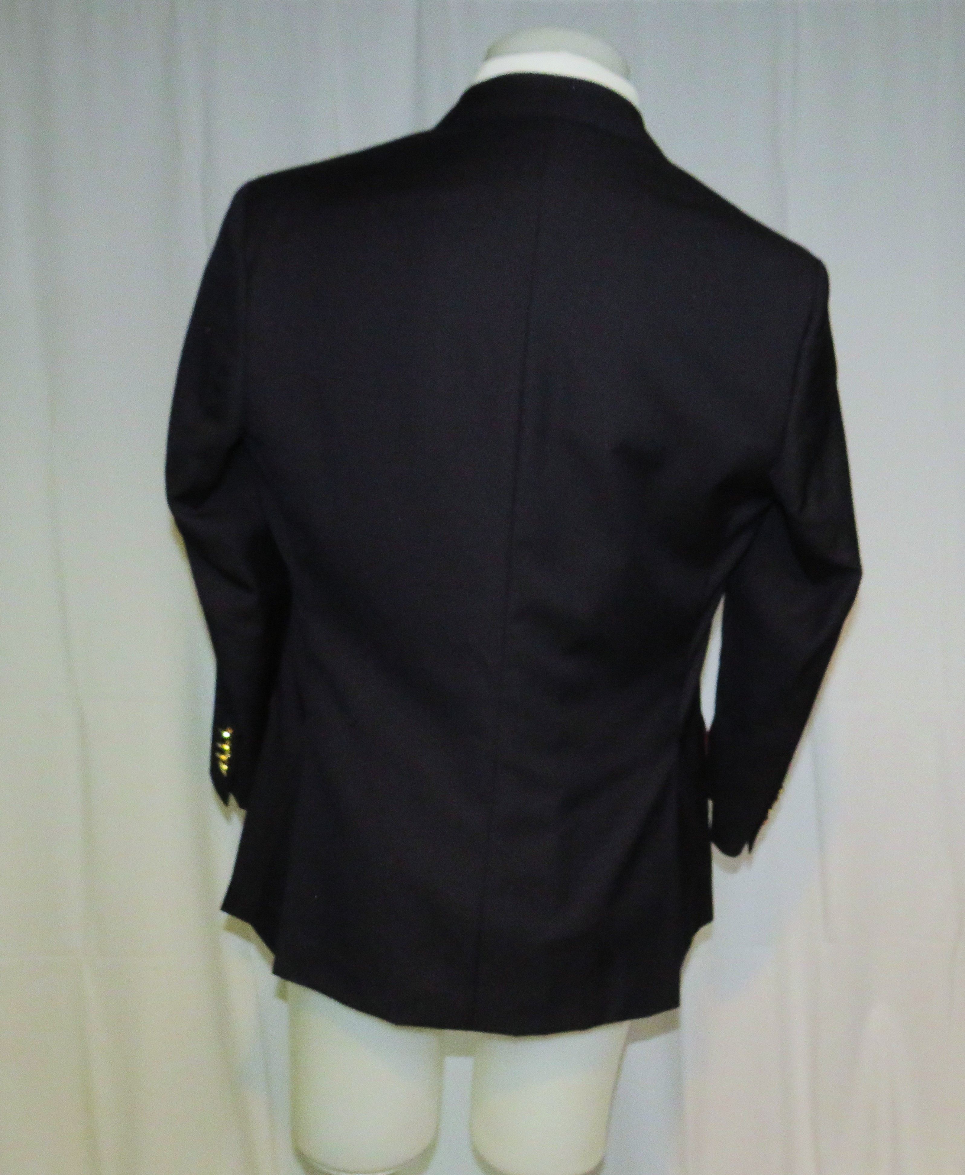 Other Alex Hitz Navy Gold Button Double Breasted Blazer 40S Size 40S - 11 Thumbnail
