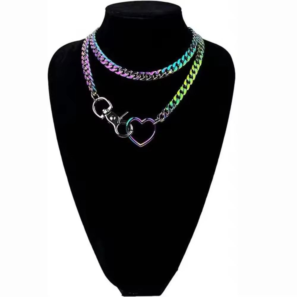 Jewelry Heart O-Ring Slip Chain Necklace Size ONE SIZE - 1 Thumbnail
