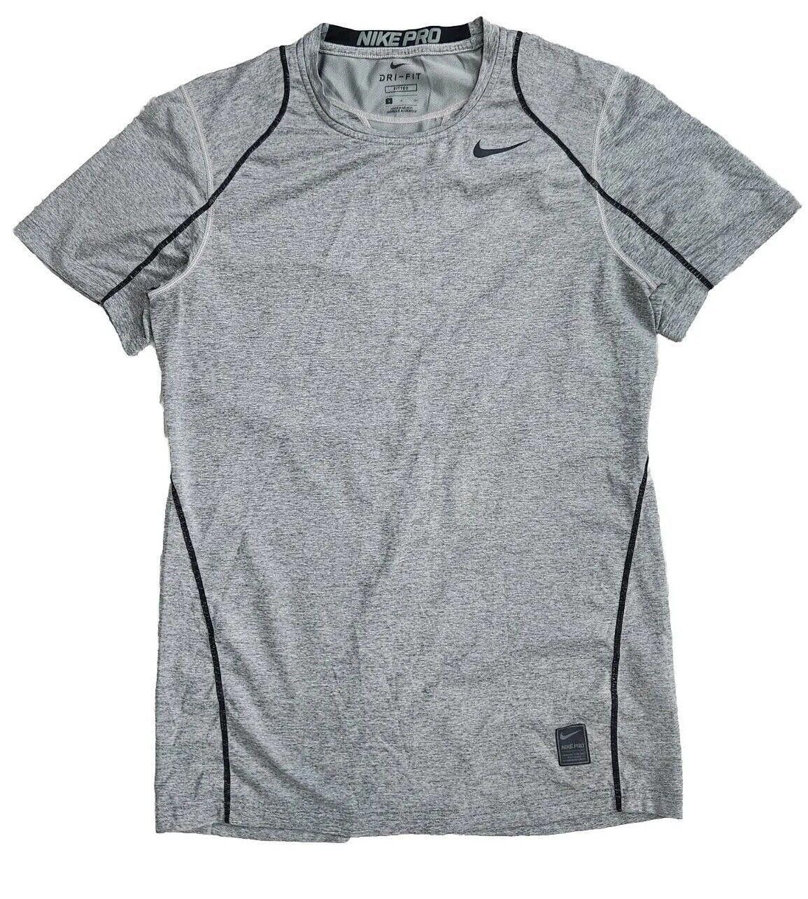 Nike Nike Pro Fitted Shirt Mens Small Grey Short Sleeve Athletic Size US S / EU 44-46 / 1 - 1 Thumbnail