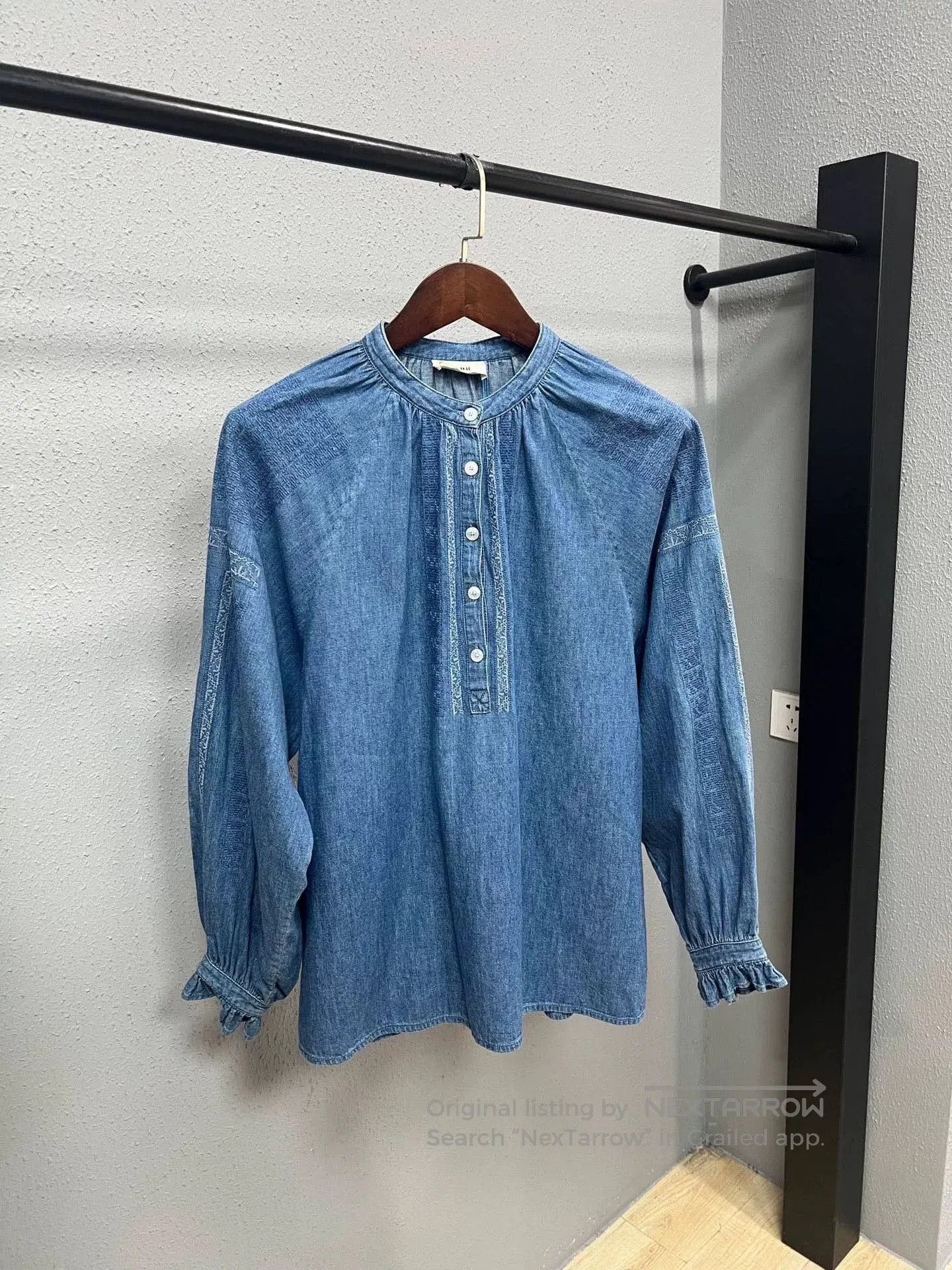 Celine Celine Bohemian Denim Dress. Size L / US 10 / IT 46 - 1 Thumbnail