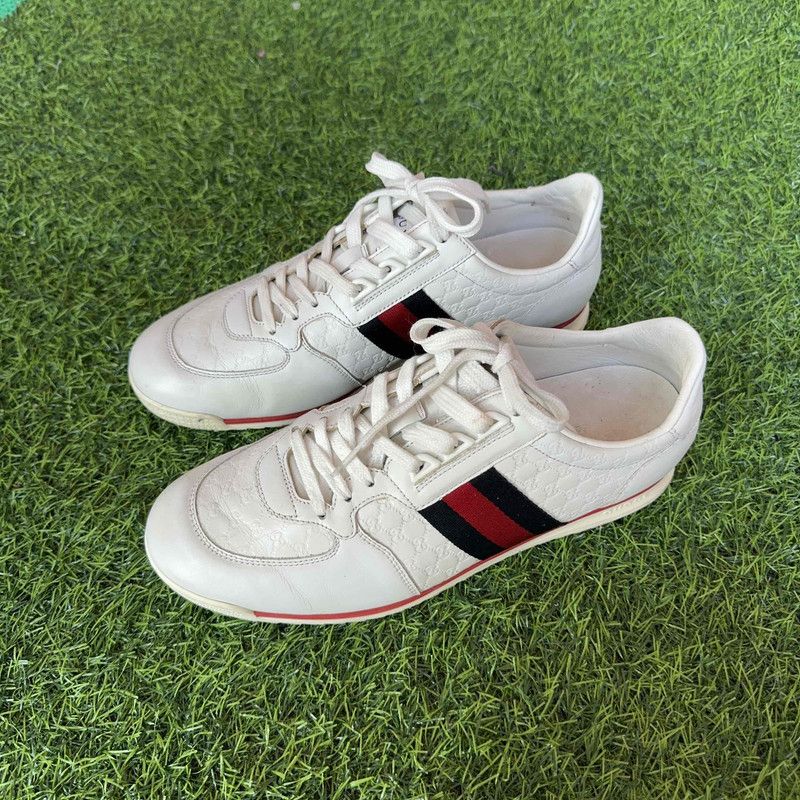 Gucci Gucci GG Monogram Leather Canvas Sneakers 0079 Size US 8 / EU 41 - 1 Thumbnail