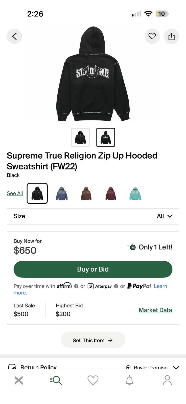 Supreme × True Religion Supreme true religion hoodie 2022‼️ Size US XL / EU 56 / 4 - 1 Thumbnail