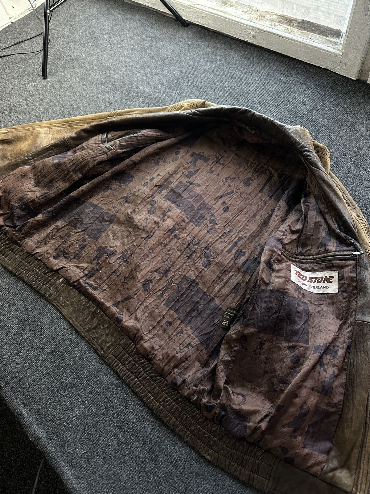 Other 🚨VNTG LEATHER JACKET AVANT GARDE ASYMMETRICAL BROWN MOTO Size US M / EU 48-50 / 2 - 15 Thumbnail