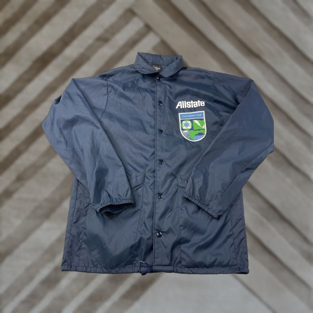 Vintage VINTAGE Allstate Catastrophe Team Nylon Jacket Windbreaker Navy Blue S Mens Size US S / EU 44-46 / 1 - 1 Thumbnail