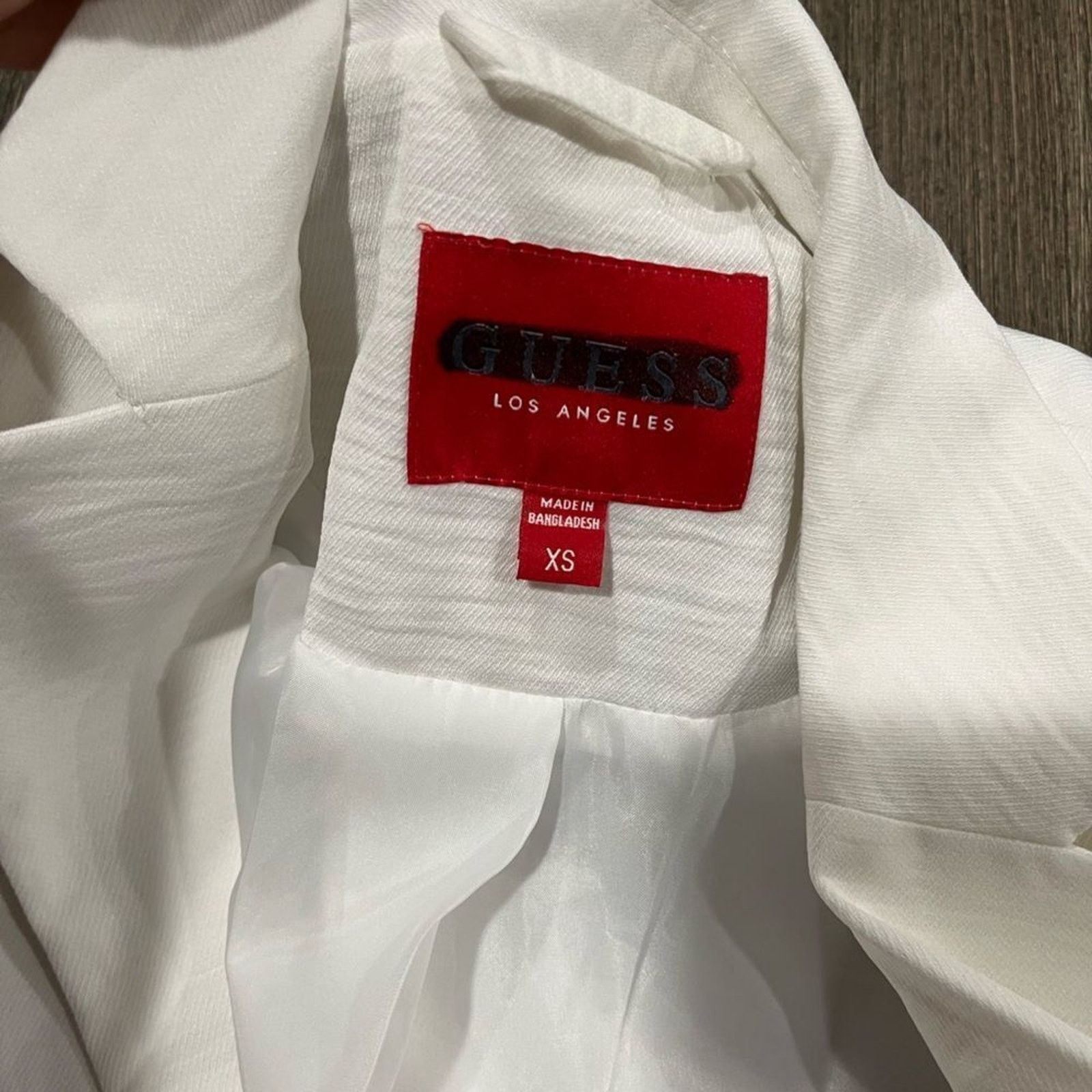 Guess NWOT Guess Womens White Long Line Blazer Jacket Size XS Size XS / US 0-2 / IT 36-38 - 8 Thumbnail