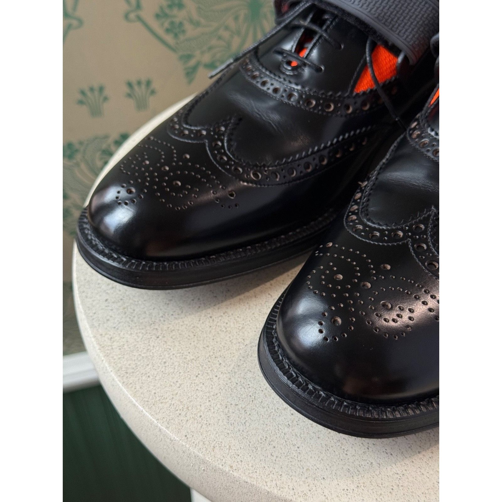 Prada Prada Runway Hybrid Leather Derby Wingtip Oxfords Sneakers Size US 10.5 / EU 43-44 - 10 Thumbnail