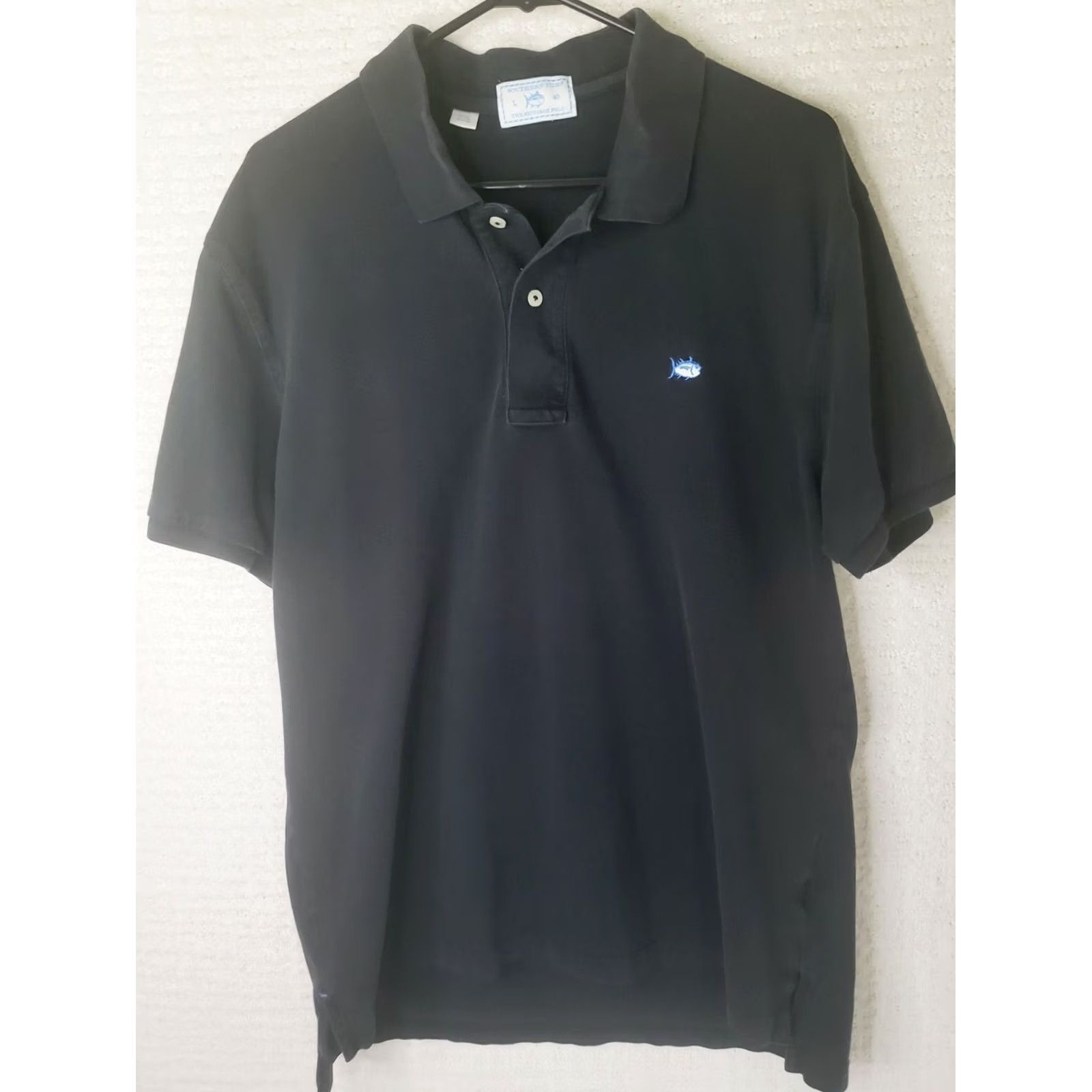 Southern Tide Southern Tide Polo Shirt Mens L Solid Black Short Sleeve With Logo, Golf, Stretch, Quick Dry Size US L / EU 52-54 / 3 - 2 Thumbnail