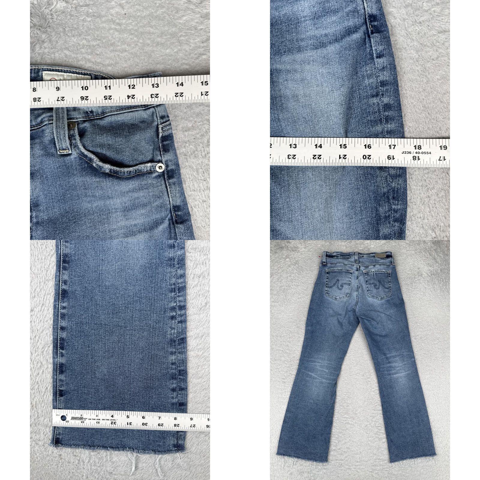 Vintage AG Adriano Goldschmied Bootcut Jeans Womens 28 Blue Wash Mid Rise Stretch Denim 5-Pocket USA Size 28" / US 6 / IT 42 - 9 Thumbnail