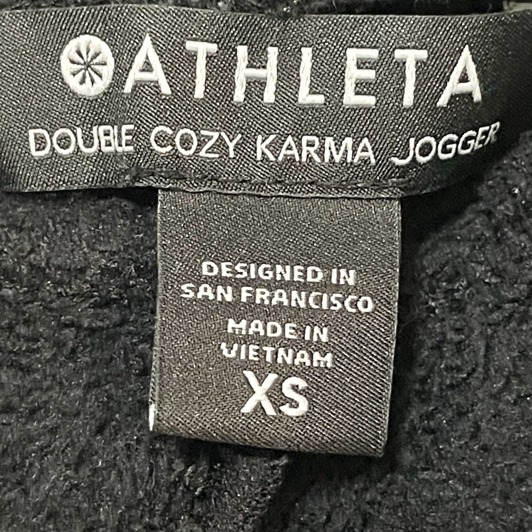 Athleta Athleta Black Double Cozy Karma Jogger Sweatpants XS Women's Pants Size 26" / US 2 / IT 38 - 3 Thumbnail