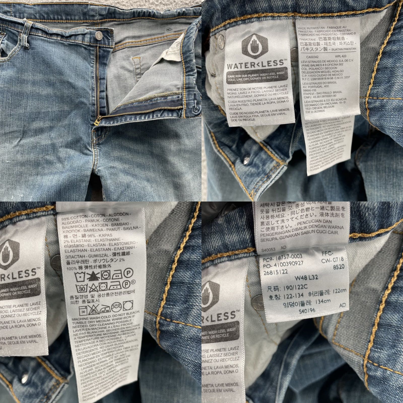 Levi's Levi's 541 Jeans Men's 47x28 Denim Workwear 90s Streetwear Classic Y2k Blue 5-Pocket Straight Mens Size US 30 / EU 46 - 8 Thumbnail
