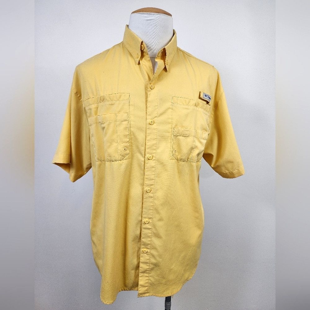 Columbia Columbia PFG Yellow Lightweight Fishing Performance Shirt Size US L / EU 52-54 / 3 - 1 Thumbnail