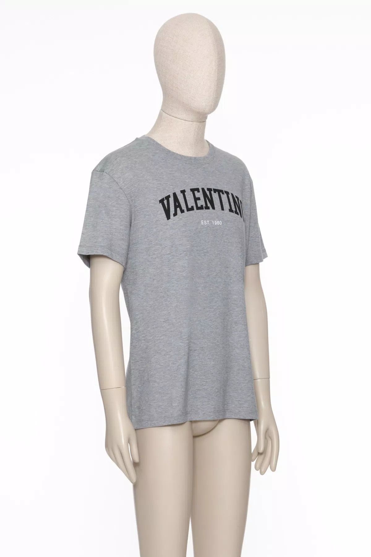 Valentino oc11z0625 Print Cotton T-Shirt in Grey Size US M / EU 48-50 / 2 - 2 Thumbnail