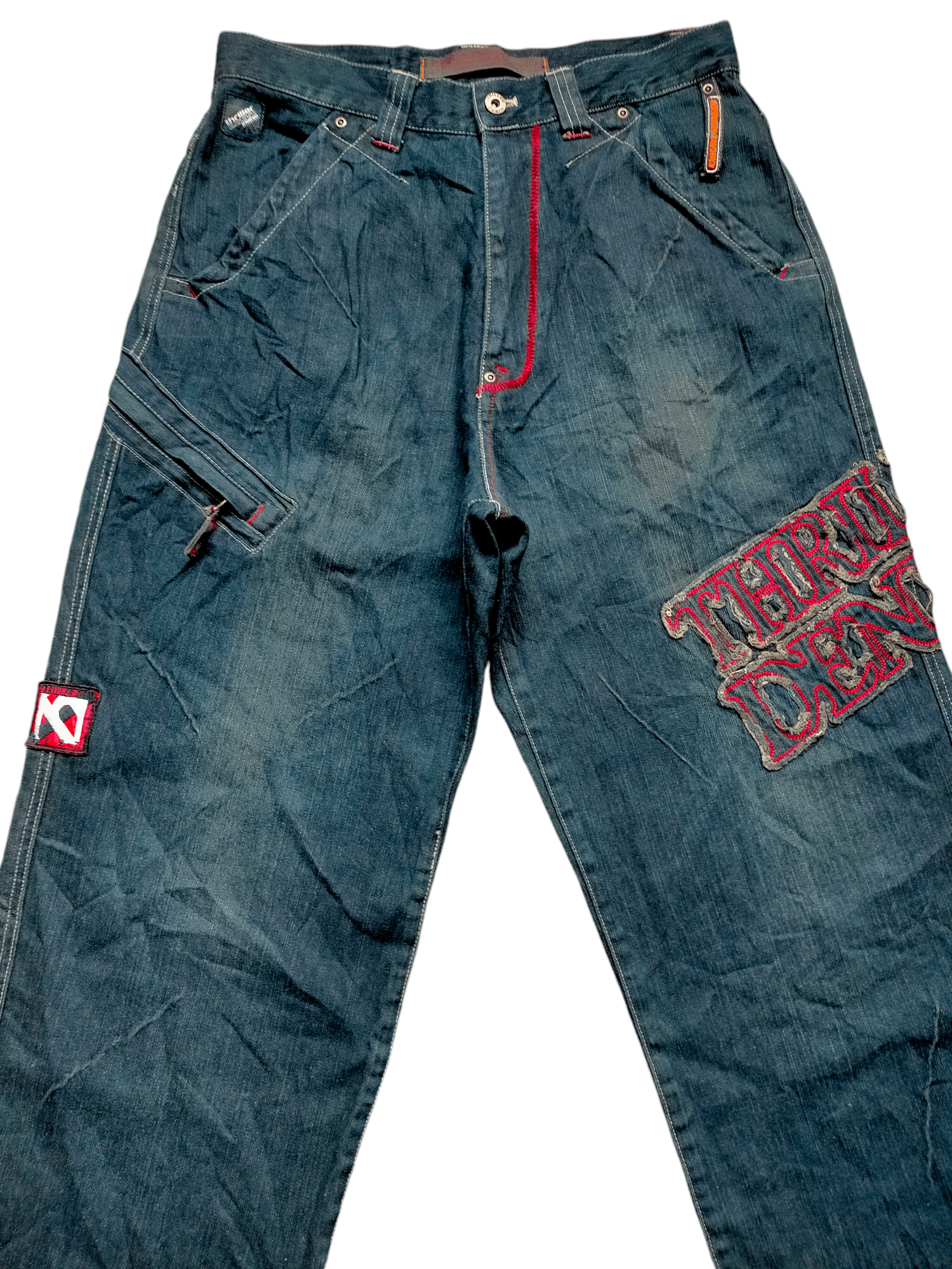 JNCO × Japanese Brand Thriller Denim Baggy Hip Hop Style Jeans Size US 32 / EU 48 - 3 Thumbnail