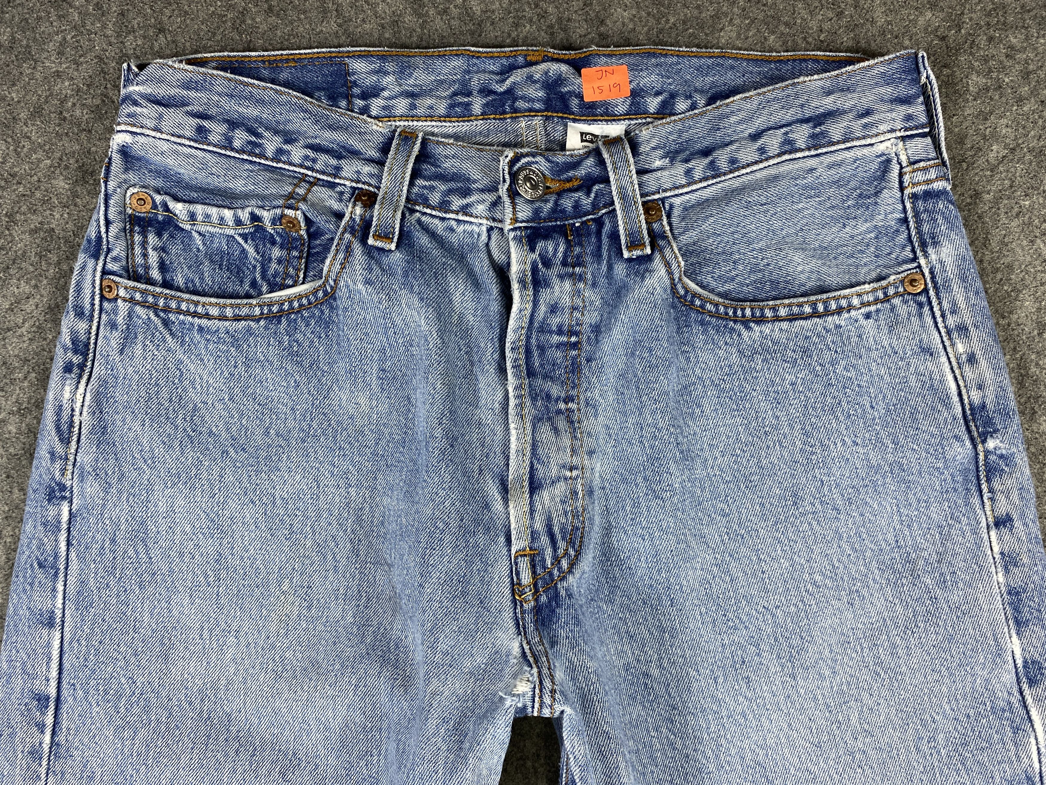Japanese Brand Blue Vintage Levi's 501 Jeans 30x29.5 Denim -JN1519 Size US 30 / EU 46 - 3 Thumbnail