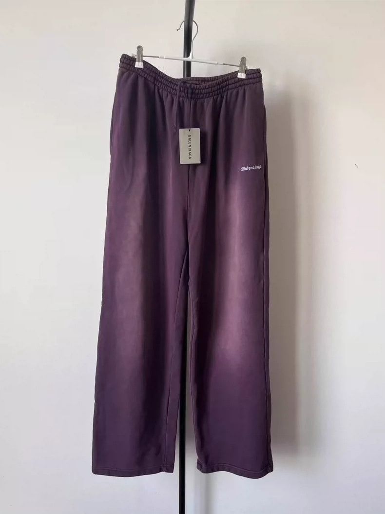 Balenciaga size S Simple Logo Embroidered Straight-Leg Hig