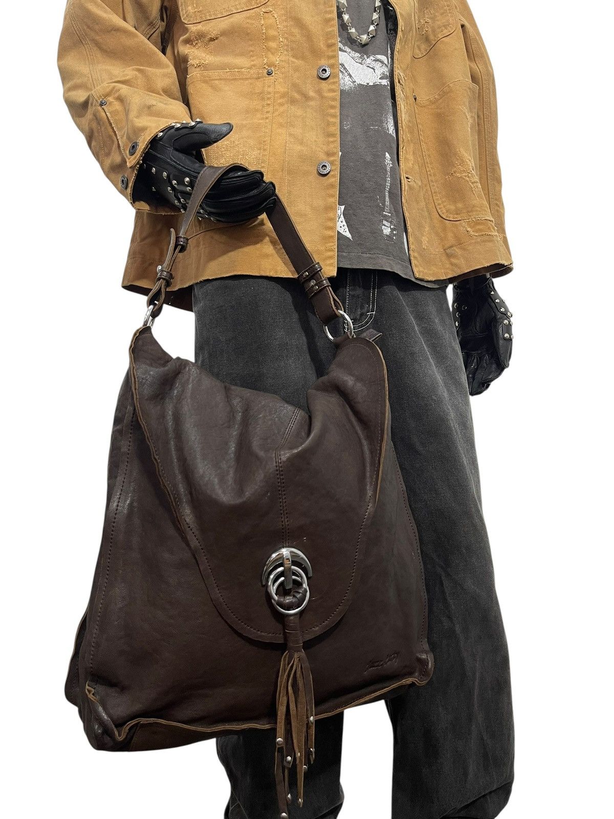 Genuine Leather Full Leather Jazz Party Shoulder Bag 6🟩 Size ONE SIZE - 4 Thumbnail