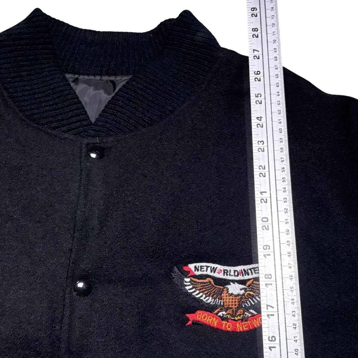 Other MV Sports Triple Black Leather Wool Varsity Bomber Biker XL Size US XL / EU 56 / 4 - 5 Thumbnail