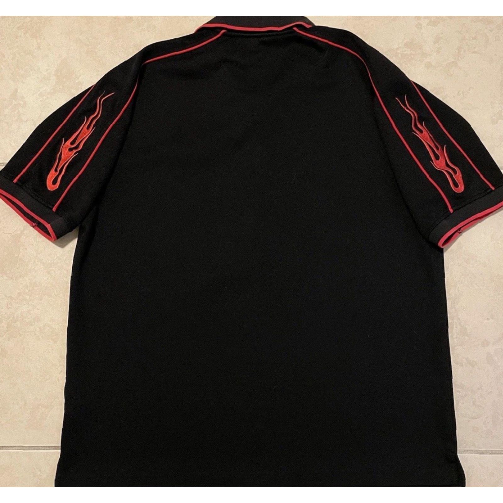 Vintage Vtg O’Reilly Fire Flames Polo Shirt XL Grunge Biker Skate Surf Jnco Punk 90s Y2K Size US XL / EU 56 / 4 - 2 Thumbnail